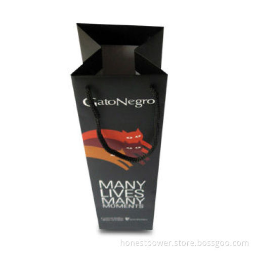 Wine Gift Bag with PP Rope Handle and Matt Lamination, Customized Sizes and Designs are Welcome
